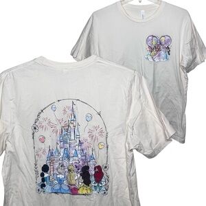 Bella Canvas Disney Princess Double Sided Graphic Cotton Tee Size Large NWOT